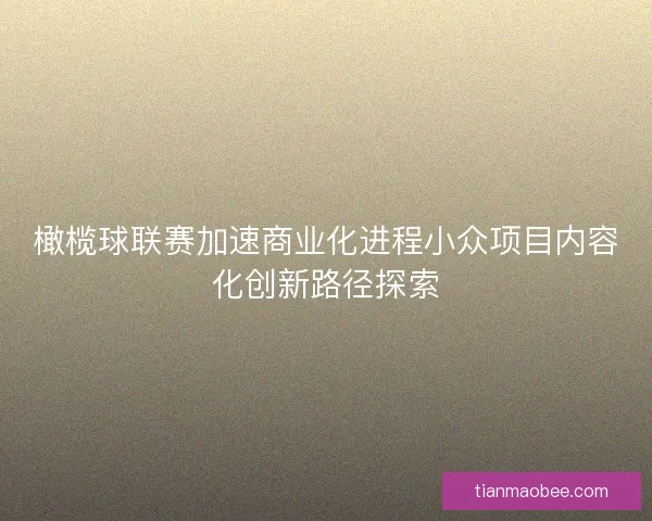 橄榄球联赛加速商业化进程小众项目内容化创新路径探索